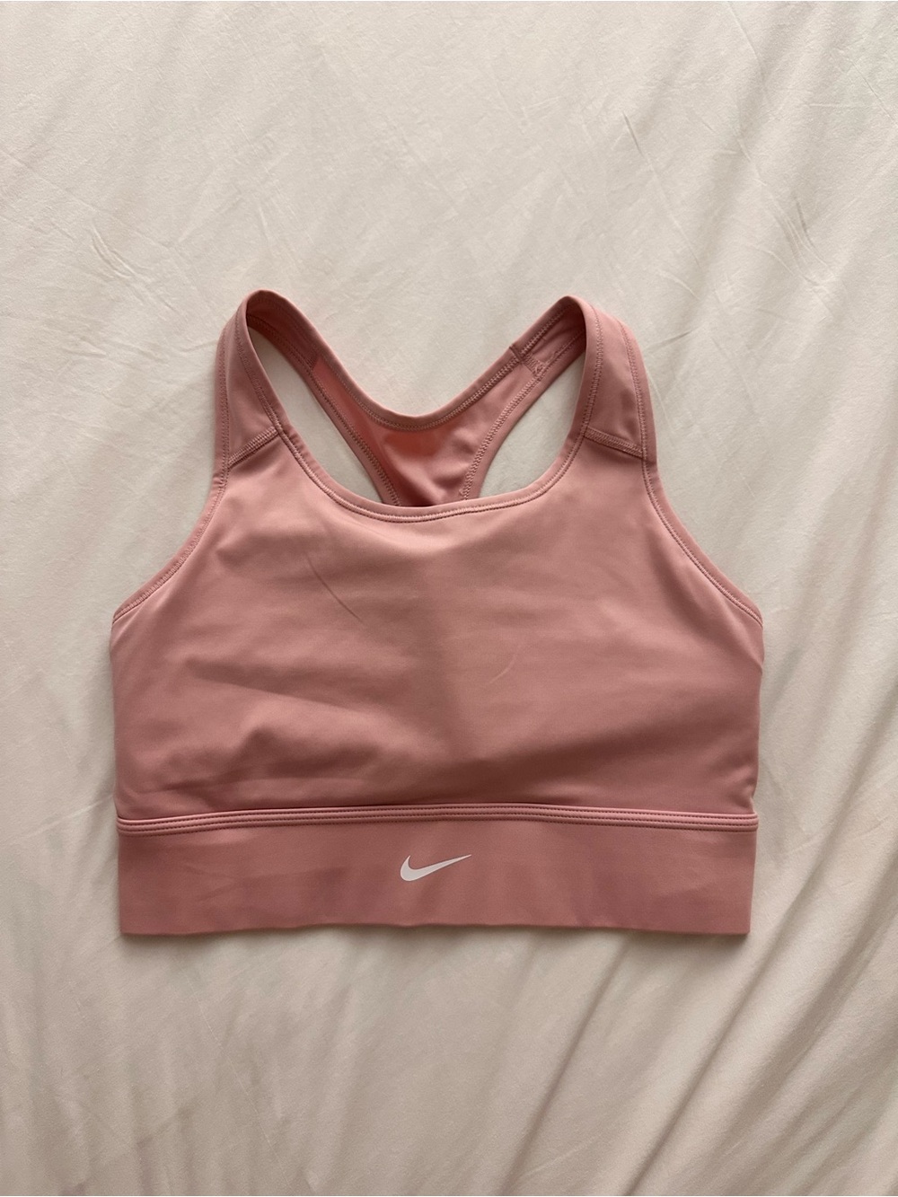 Nike Women's Blush Pink Racerback Medium-Support Sports Bra
